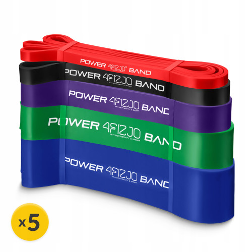 Резинка для фитнеса  4FIZJO Power Band 5 шт 6-46 кг Mix - фото №4